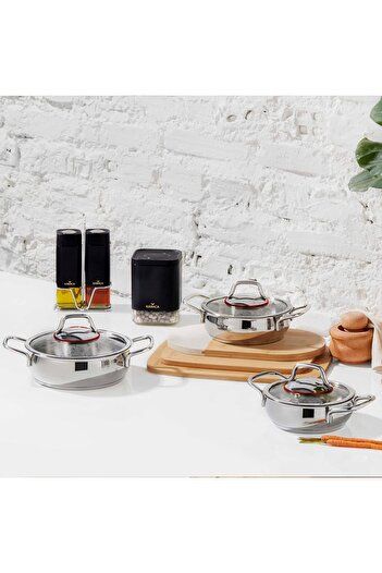 Mena Rise SheronShop Emirgan Steel Sahan Set 6 Pieces, Medium 1131745
