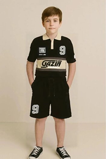 ALANAQA Boys' oversized unisex shorts set, ages 6-16 years