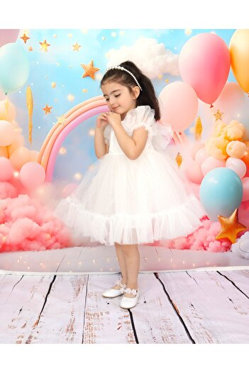 GÜL Baby Girls Backless Birthday Party Dress Tutu Dress