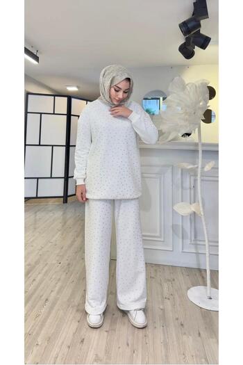 RMG BUTİK Two Thread Stone Modal Set