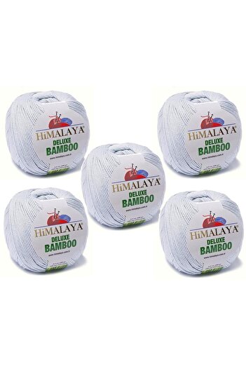 Himalaya Deluxe Bamboo, 5 Yumak, 500g Gram, Cardigan Sweater Yarn 124-24