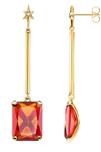Omark Cotton Red Stone Earrings