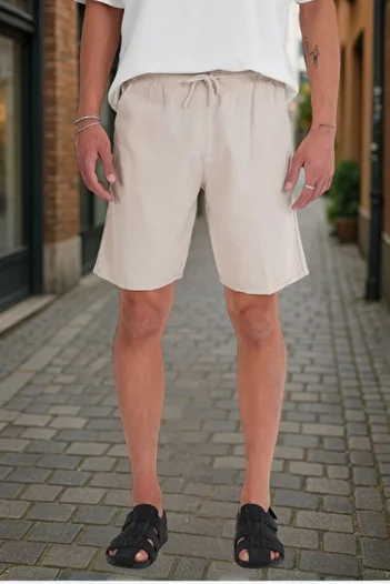 Malerind Men's Shorts Hambez Summer Comfortable Fit Linen Look Large Size