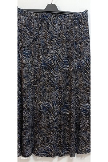 AKŞEN GİYİM Plus Size Six-Piece Viscos Fabric Turkish Mother Prayer Skirt Suitable for Sizes 44-46-48
