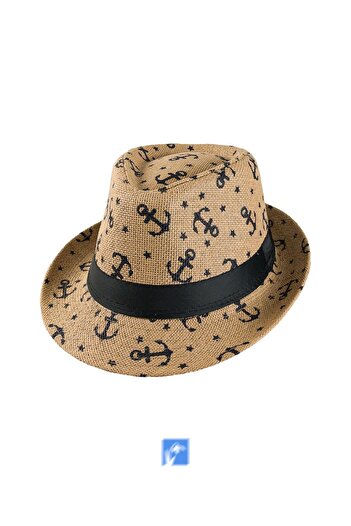 Kardelen Butik Denizli 100% Paper Mj Small Edge Anchor Hat for Women and Men (Size 58 cm)