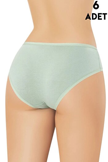 Loule Cotton & Modal Flexible 6 Pieces Green Paris Model Bikini Panties Ll.K51.O08.001