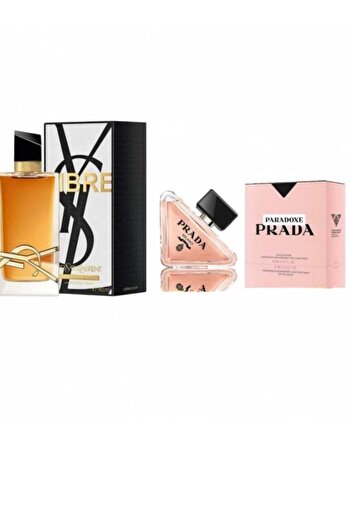 Flora Prada Parfum 90ml and Libra Intense 90ml unisex perfume package