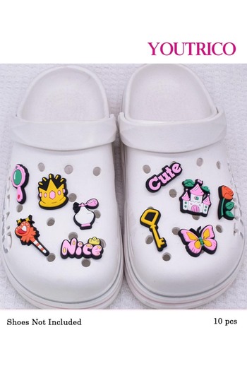 Youtrico 10pcs Princess Style Jibbitz Charms for Crocs - Slipper Ornament