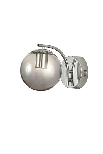 Avizemoda Miya Sconce Smoked Glass Living Room Modern Wall Sconce (Chrome Plated)