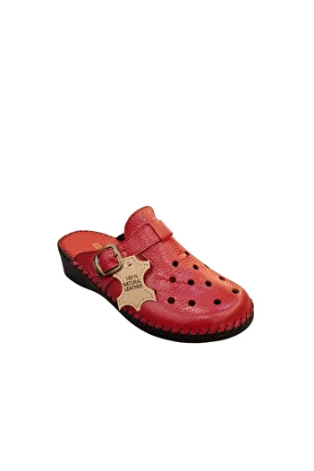 Esem 825-1 Genuine Leather Women's Sabo Slippers