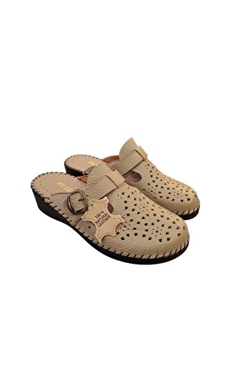 Esem 825 Genuine Leather Women's Sabo Slippers