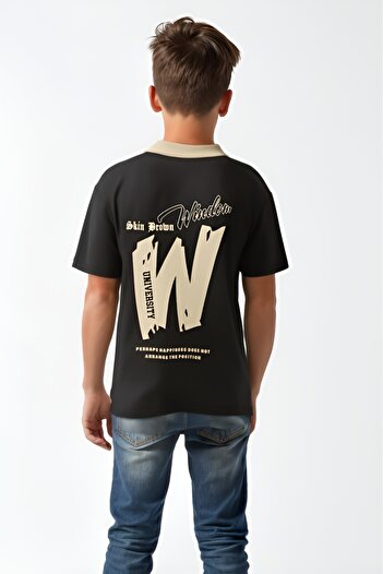 ALANAQA Boys' oversized unisex T-shirt, ages 3-13 years