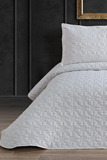 BELENAY HOME Lima 3 Piece Bedspread Set – Double, Fiber Filled, Flounced Pillowcases