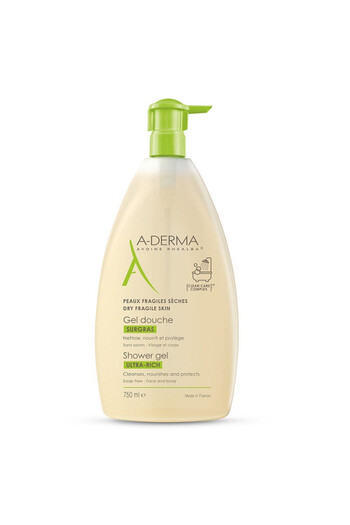 A-DERMA Ultra-rich foaming shower gel with oat milk, A-Derma, Shower gel, 750 ml