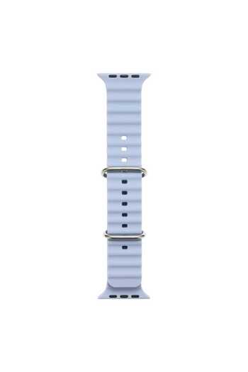 THD Curea Smartwatch,, Modelul Ocean, Apple Watch Ultra2 49 Mm, Apple Watch 45 Mm, Albastru Arctic