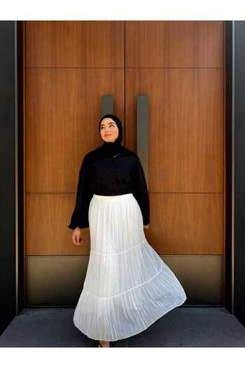 QUAWEAR Gypsy Layered Lined Chiffon Skirt