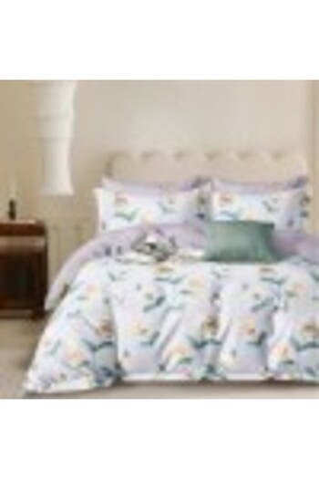 Pucioasa Double bed linen percale gray with flowers, 100% cotton, duvet cover 200 x 230 cm, PRC 192