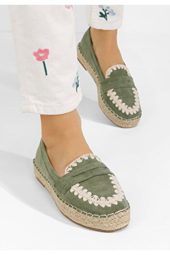B T Shoes Women's Charla green espadrilles