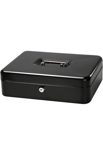 rexa Cash Box with Key Lock Safe Money Box 20 x 16 x 9cm