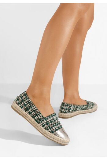 B T Shoes Thalassa women's green espadrilles