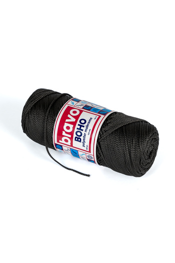 Bravo Boho Polyester Macrame Yarn 100 Gr 150 Meters 3 mm (Color Code: 67) Dark Gray