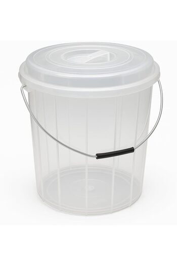 mastergold 13L Clear Bucket | Airtight Lid & Metal Handle |Durable, Lightweight, Easy Carry for Home/Commercial