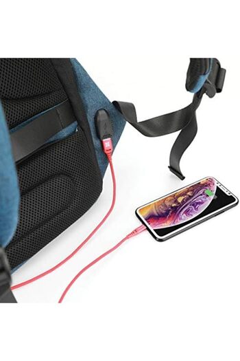 Promate Travel Laptop Backpack, Shock Proof Water-Resistant 16 Inch Laptop with Coded Lock, USB Char