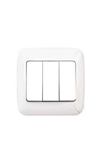 Günsan Elektrik Günsan Fantasy 3-Piece Undermount Switch White