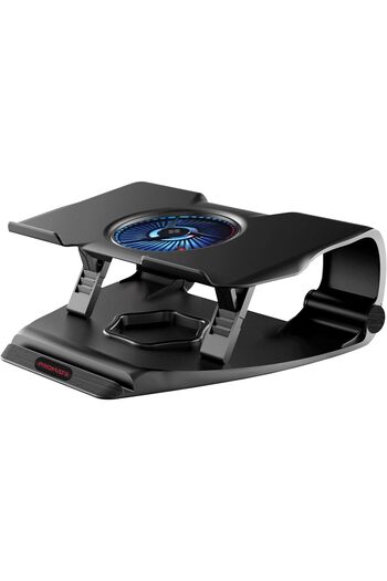 Promate Promate Adjustable Laptop Cooling Pad, Foldable Silent Cooler Fan Stand with Large Illuminated LED L
