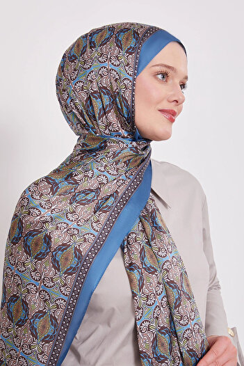 Levidor Reflection Pattern Indian Silk Shawl