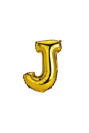 OEM Metalized Foil Balloon, Gold, 40 cm, Letter J