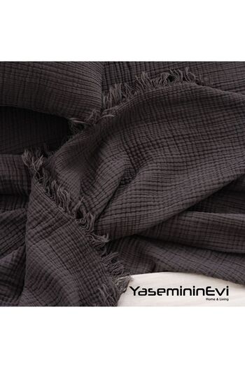 YASEMİNİNEVİ HUSĂ DE SALtea MULTIPLE MUSLINĂ 4 STRATURI PİKE (260 x 240 cm + 50 x 70 cm FAȚĂ DE PERNE 2 BUC.)