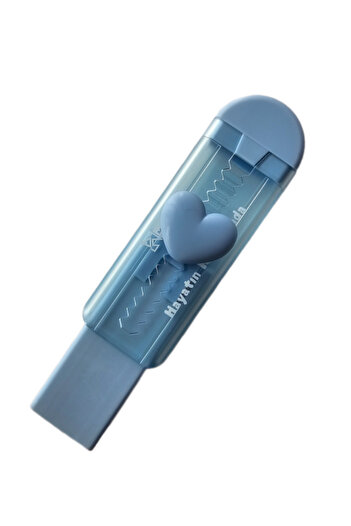 Mikro Heart Shaped XL Jumbo Sliding Eraser Sliding Eraser with Blue Heart (1 Piece)