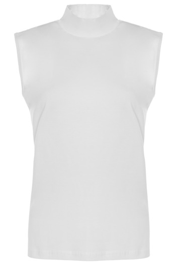 TOLIN Women's Zero Sleeve Cotton Lycra Turtleneck Undershirt 1257