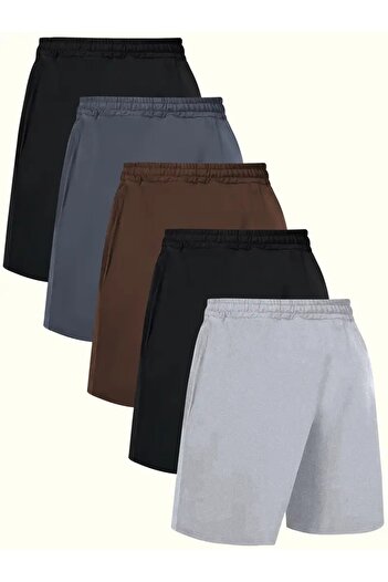 DAXİS Sportwear Company 5'Lİ ERKEK Rahat Kesim Penye Şort