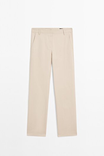 Massimo Dutti Straight fit pamuklu pantolon