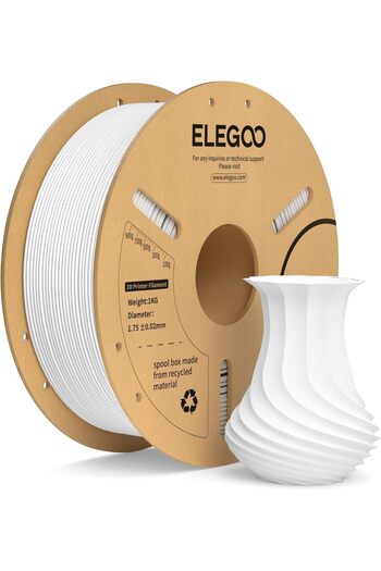 ELEGOO خيوط PLA Plus مقاس 1.75 مم، متينة وعالية القوة، متوافقة مع معظم طابعات FDM باللون الأبيض (1 كجم)