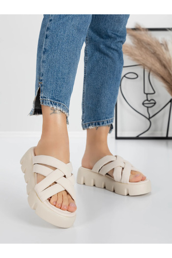 mei Women's Slippers 2HXS3 Beige | Mei