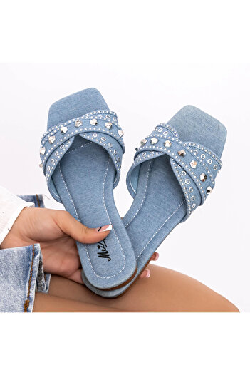 mei Women's Slippers 3Q10 Light Blue | Mei