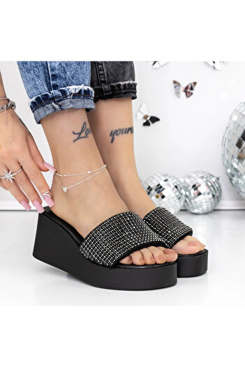 mei Papuci Dama cu Platforma 3GZ52 Negru-Negru | Mei