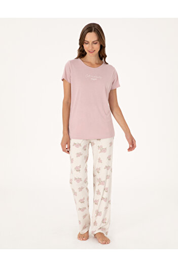 Pierre Cardin Pudra Kısakollu Pijama Takımı 50319000-VR042