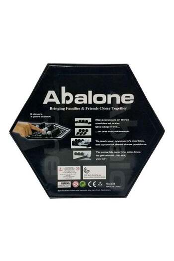 Rally Abalone Strategic Board Game with Black & White Marbles