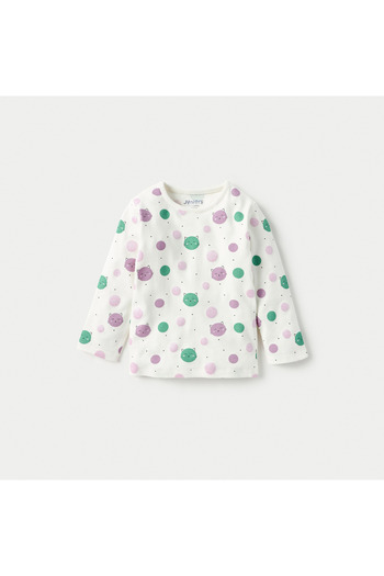Juniors All-Over Cat Print T-shirt and Pyjama Set