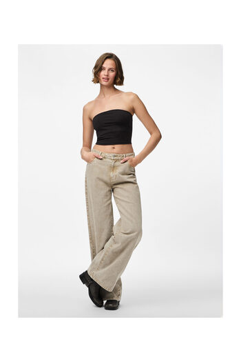 PIECES Pcfay Mw Wide Denim Jeans