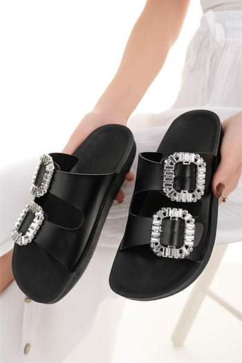 Modafırsat Women's Casual Slippers Black Summer Home Beach Vacation Work Slippers Visual Refreshed