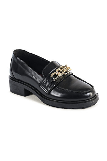 Tommy Hilfiger Дамски мокасини с черна кожена верига - Th Leather Chain Черни жени FW0fw07517BDS