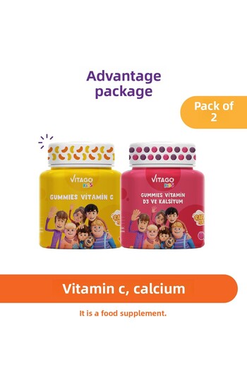 Vitago Vitago Kids Gummies - 2 Pack, Vitamin C+D3 and Calcium