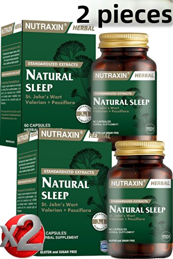 Nutraxin Nutraxin Natural Sleep - 2 Pieces (60 Capsules) with Sleeping Problem Buttons