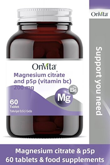 Onvita 200 Mg Magnesium Citrate and P5p Vitamin B6