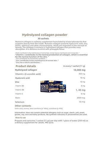 Nutraxin Gold Collagen Plus 10000 Mg Pineapple Flavored 30 Sachet X4 Pieces